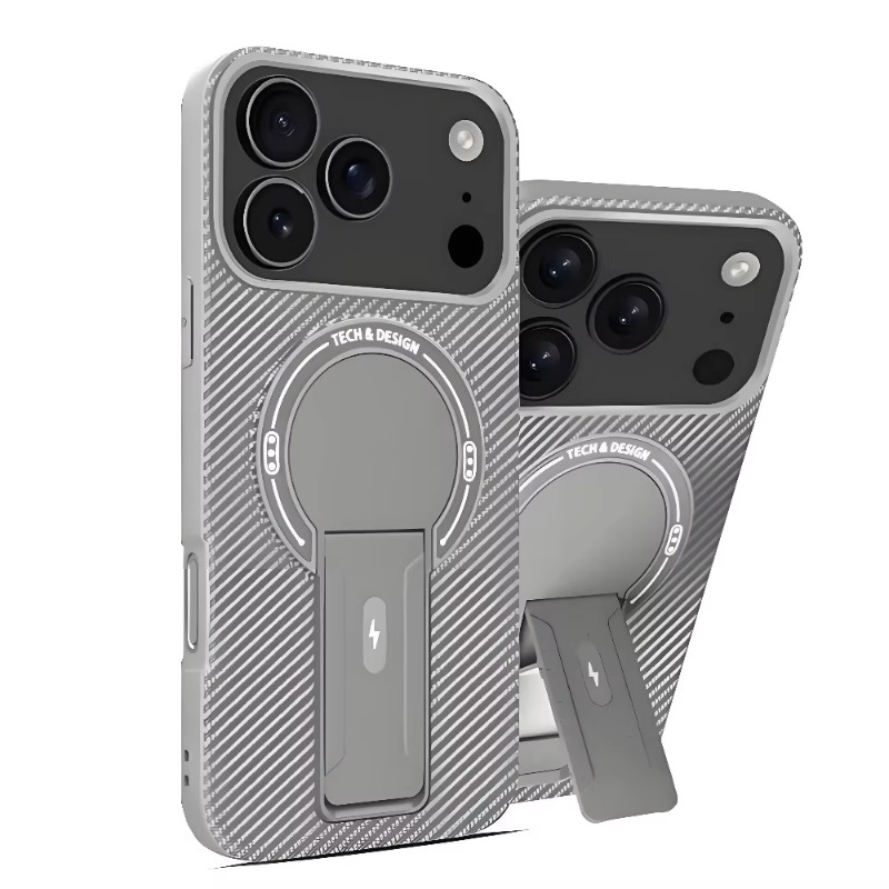 Matte Hard Pc Back Case - Роскошный невидимый чехол-подставка для iPhone 17,