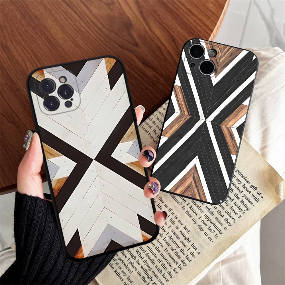 Vintage Floral Pattern Soft Case - Винтажный чехол для телефона с геометрическим