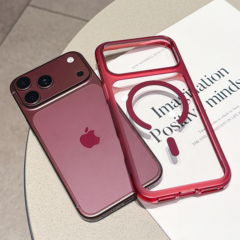 Clear Shockproof Bumper Case - Роскошный прозрачный магнитный чехол для телефона,