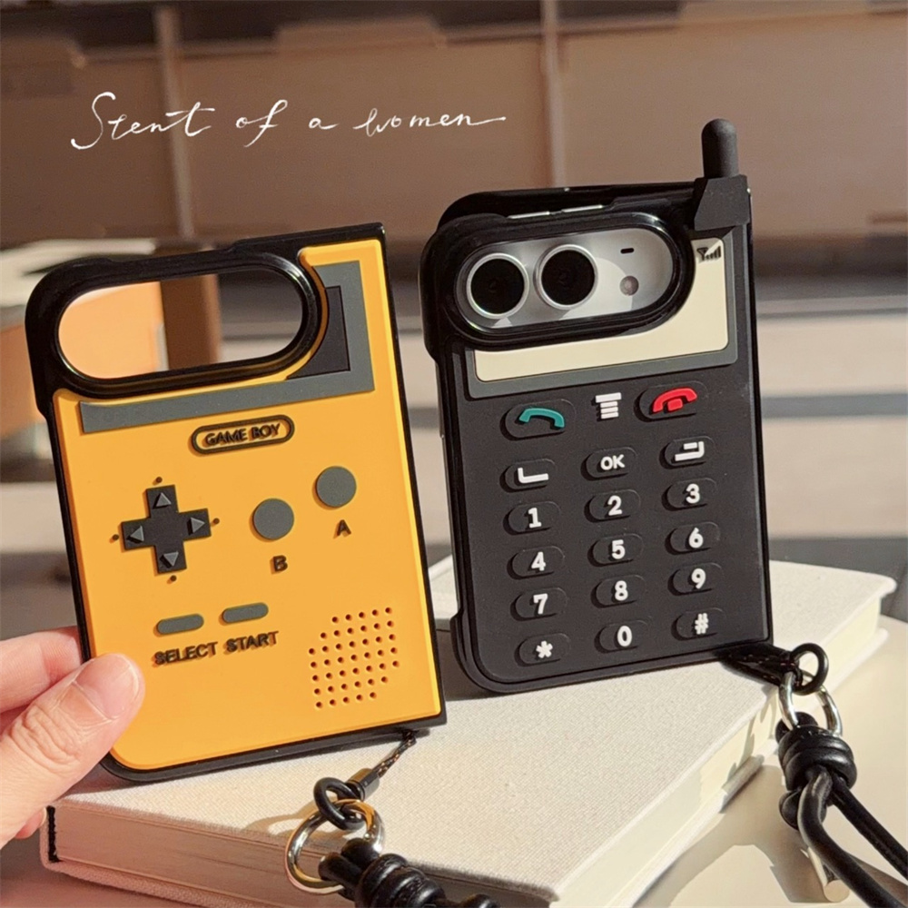 Cute Cartoon Wrist Strap Silicone Case - Корейский чехол для iPhone Duo в