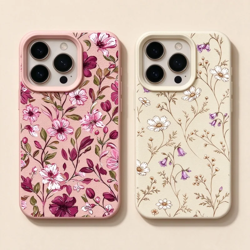 Vintage Floral Pattern Soft Case - Винтажный чехол для телефона с цветочным