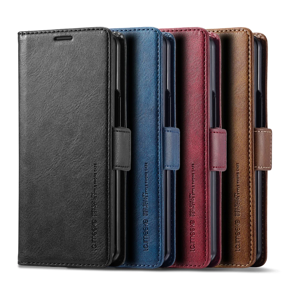 Leather Wallet Card Holder Phone Cover - Кожаный чехол-кошелек для телефона Samsung Galaxy