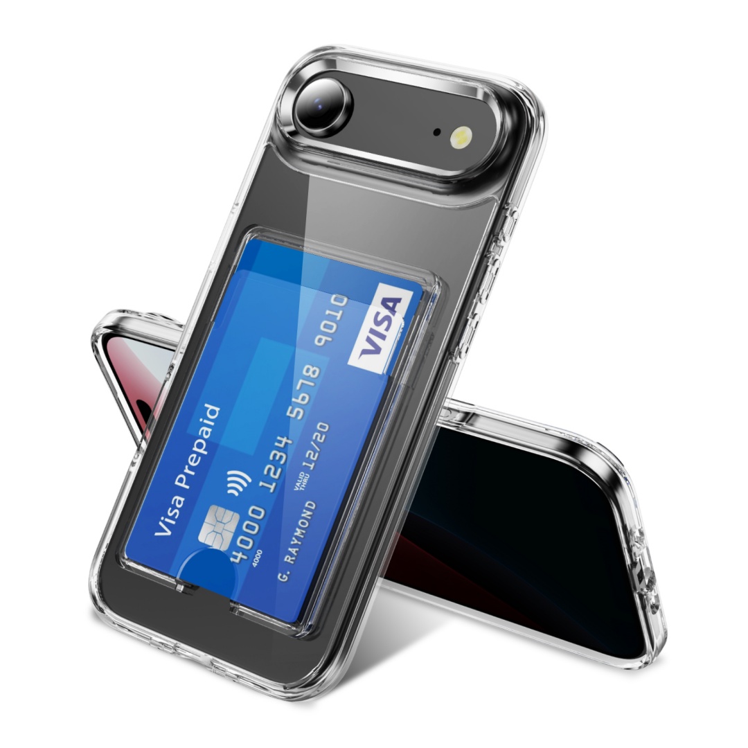 Clear Shockproof Bumper Case - Роскошный прозрачный чехол-кошелек с слотом для