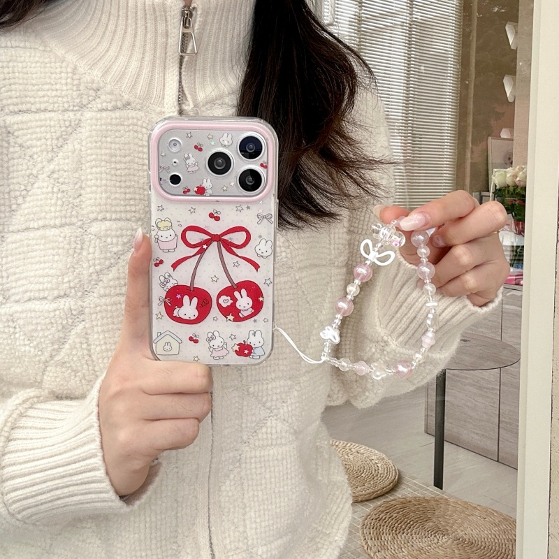 Милый чехол для телефона с изо – обзор и цена Cute Cartoon Wrist Strap Silicone Case