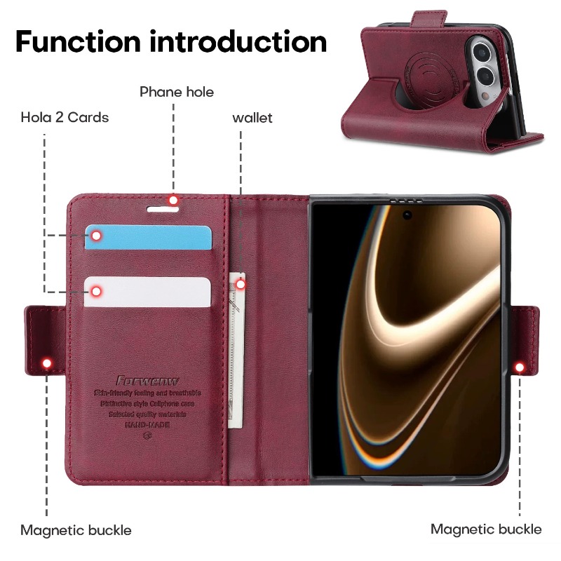 Деловой кожаный чехол-кошелек  – обзор и цена Leather Wallet Card Holder Phone Cover