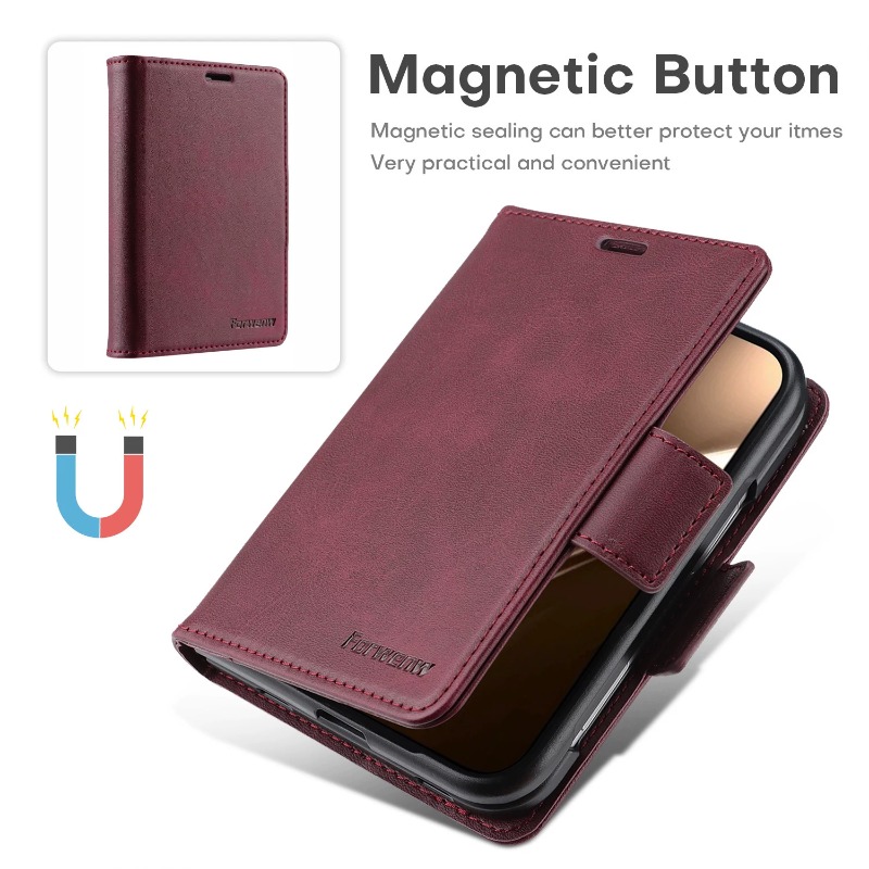 Деловой кожаный чехол-кошелек  – обзор и цена Leather Wallet Card Holder Phone Cover